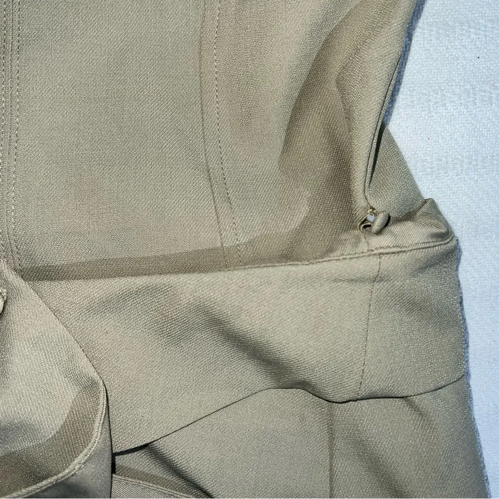 Oh Polly Bruna Woven Twill Wrap Over Pleated Mini Dress Size 4 Preppy Party Chic - Picture 8 of 12